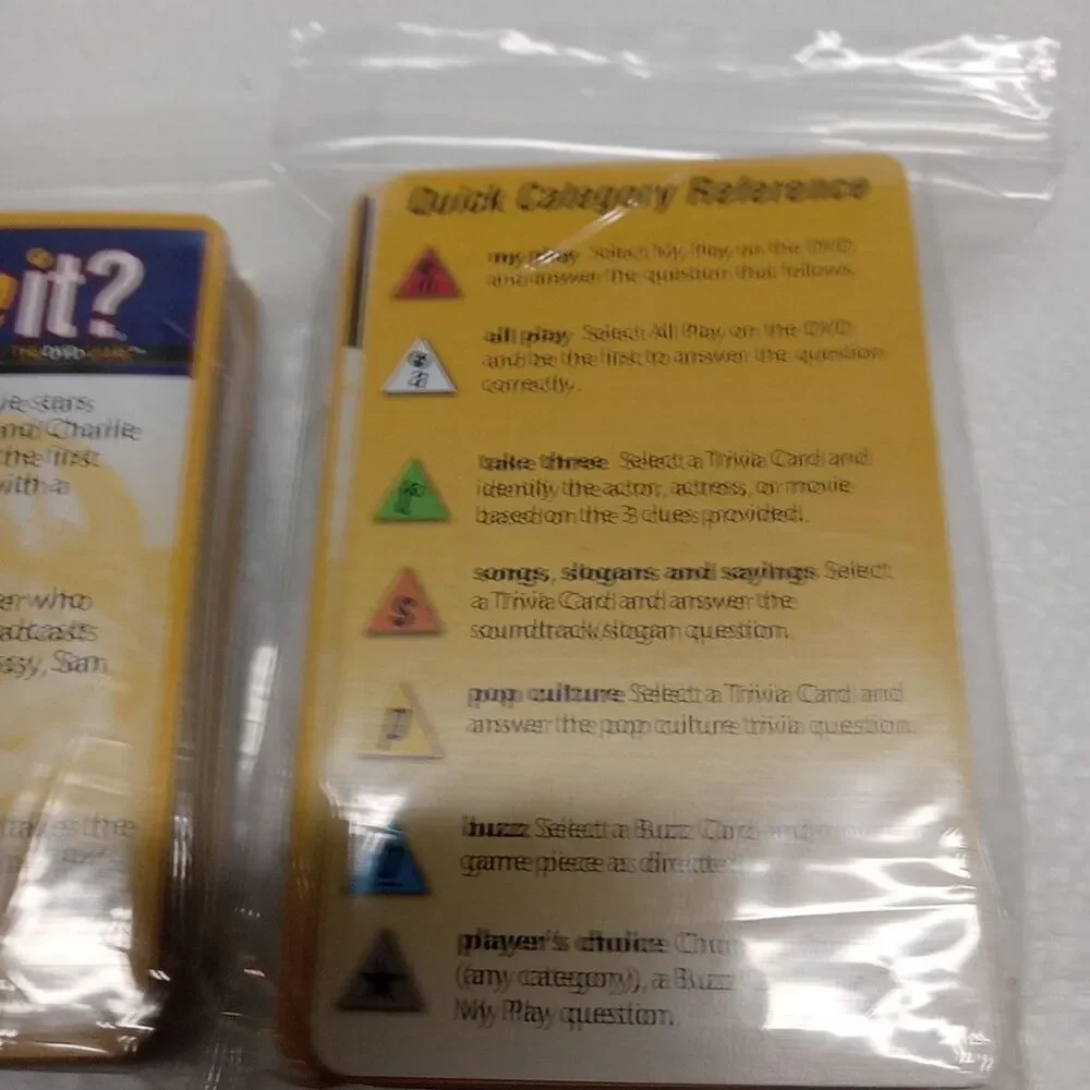 2007 Movie 2nd Edition Deluxe scene it? - Replacement Cards